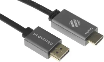 Кабель аудио-видео Cactus CS-DP-HDMI-1.2-2 DisplayPort m/HDMI m 2м. позолоч.конт. черный - фото 6