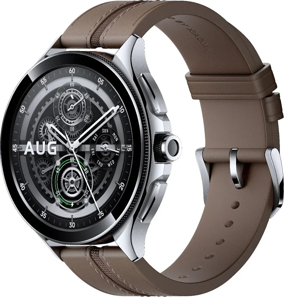 Смарт-часы Xiaomi Watch 2 Pro 46мм 1.43 AMOLED корп.серебристый рем.коричневый разм.брасл.:135-205мм BHR7210GL - фото 2