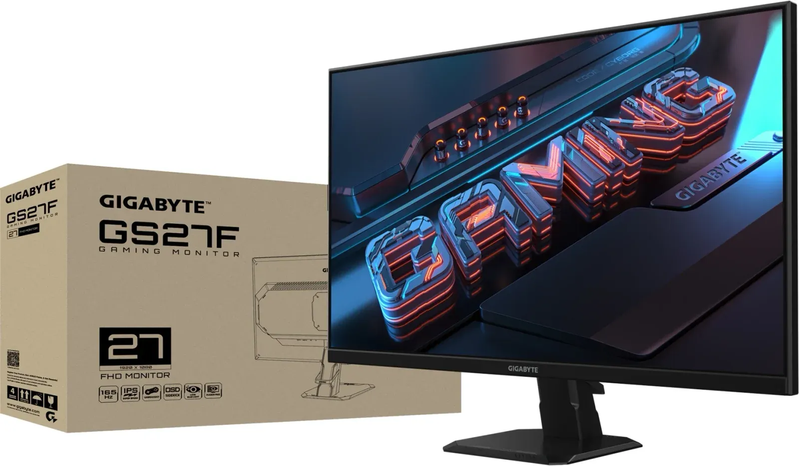 Монитор Gigabyte 27 GS27F черный IPS LED 1ms 16:9 HDMI полуматовая 1000:1 300cd 178гр/178гр 1920x1080 165Hz FreeSync Premium DP FHD 5.02кг - фото 5