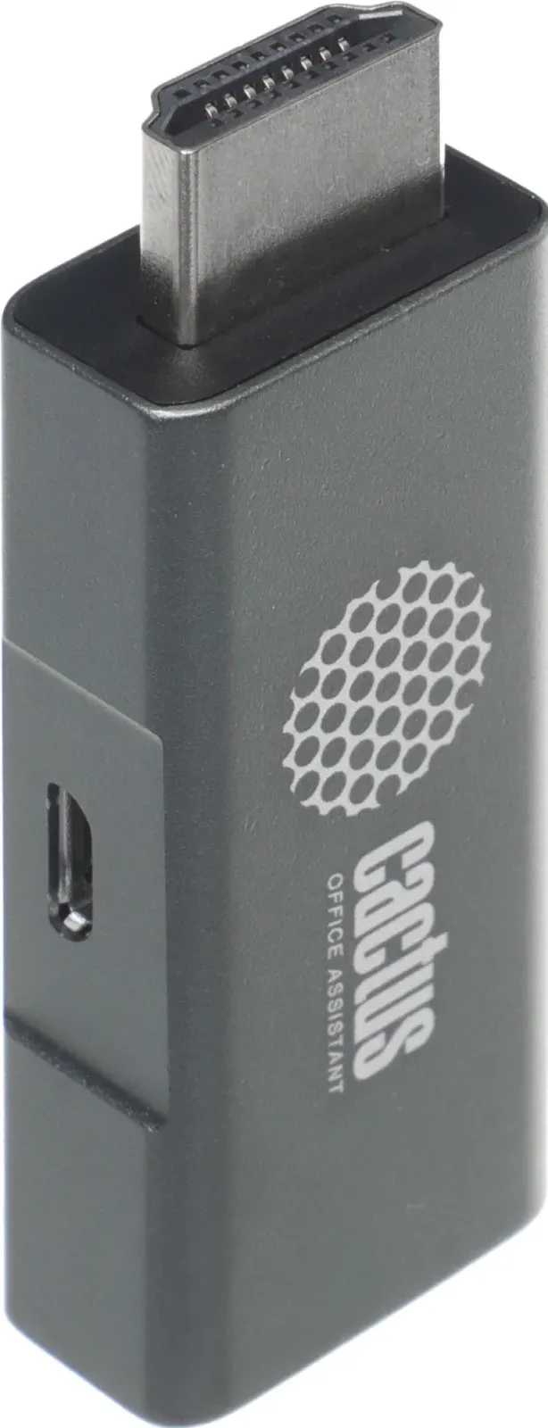 Переходник аудио-видео Cactus CS-HDMI-DP-ADR HDMI m/DisplayPort f позолоч.конт. серый - фото 3