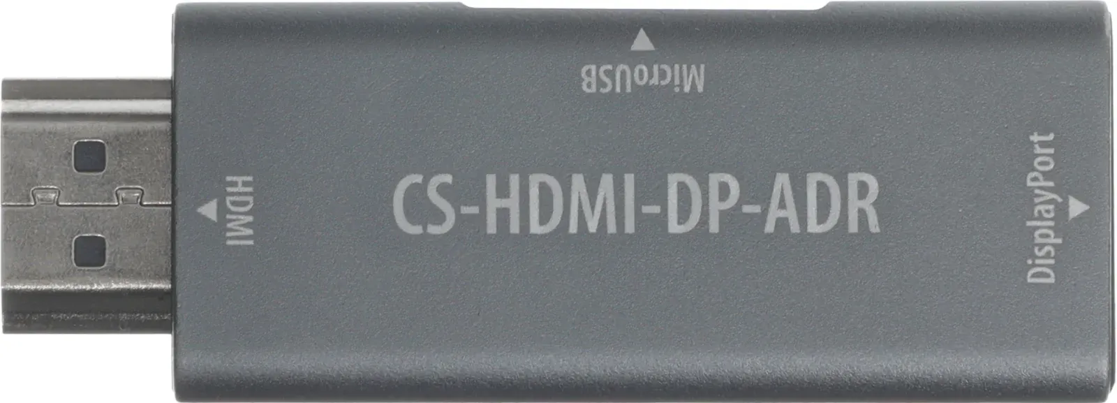 Переходник аудио-видео Cactus CS-HDMI-DP-ADR HDMI m/DisplayPort f позолоч.конт. серый - фото 7