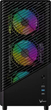 Корпус Formula Mana Geometry черный без БП ATX 4x120mm 1xUSB3.0 audio bott PSU - фото 7