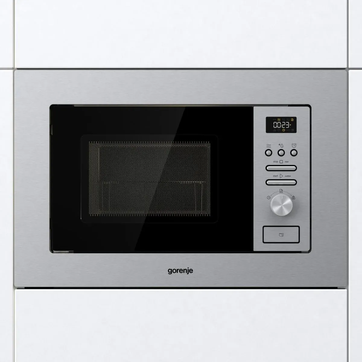 Микроволновая печь Gorenje BMI201AG1X 20л. 800Вт нержавеющая сталь/черный встраиваемая, 20 л - фото 4
