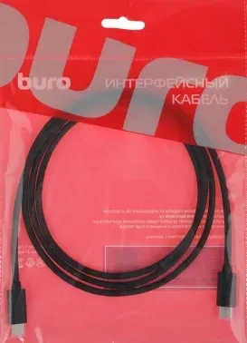 Кабель Buro BU-TYPE-C3.2-4KVID-1.5M USB Type-C m-USB Type-C m 1.5м черный - фото 5