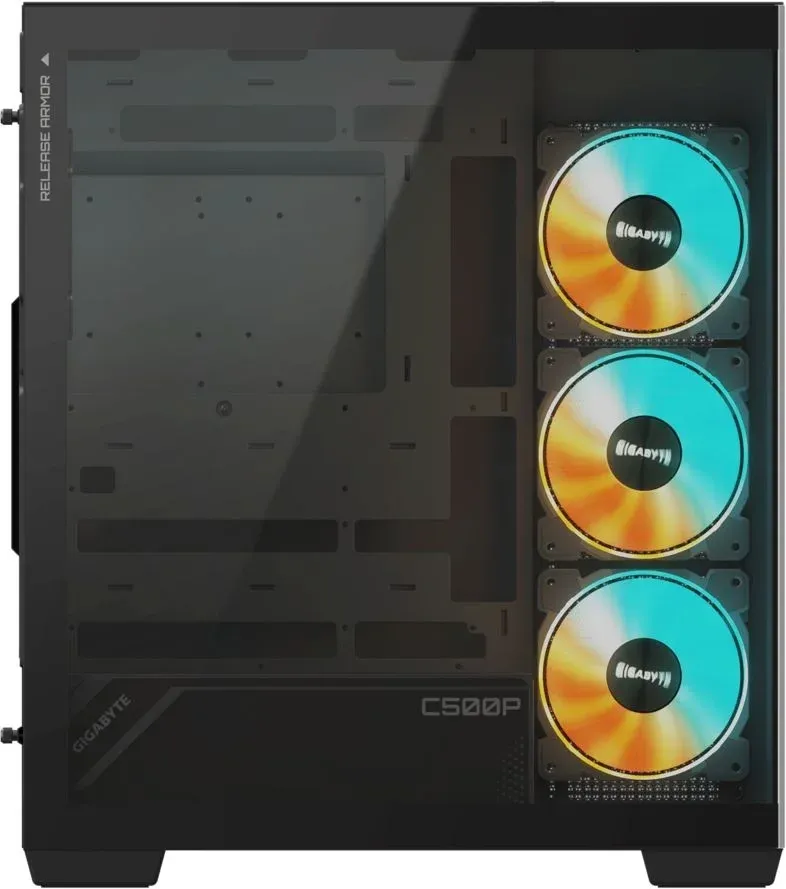 Корпус Gigabyte GB-C500P ST черный без БП ATX 6x120mm 3x140mm 2xUSB3.0 audio bott PSU - фото 3