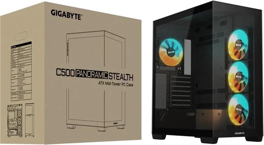 Корпус Gigabyte GB-C500P ST черный без БП ATX 6x120mm 3x140mm 2xUSB3.0 audio bott PSU - фото 7