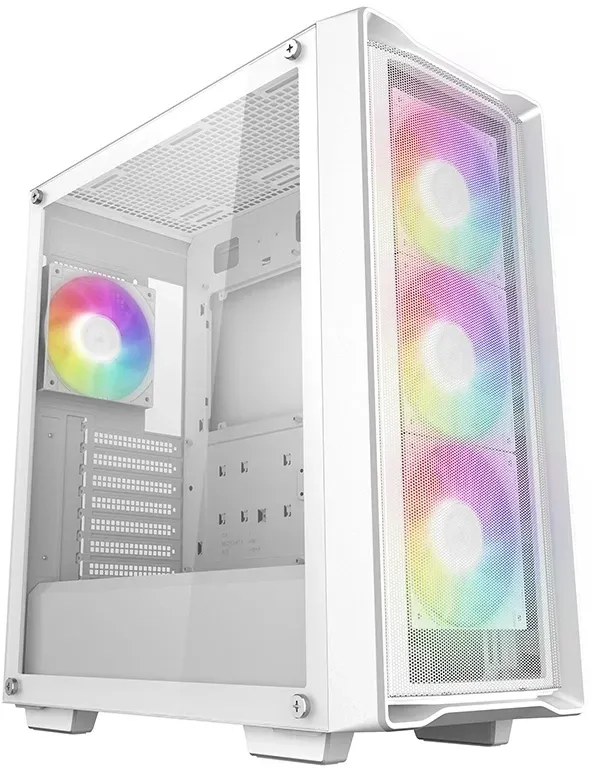 Корпус Deepcool CC560 Mesh V2 белый без БП ATX 4x120mm 5x140mm 2xUSB3.0 audio bott PSU - фото 1