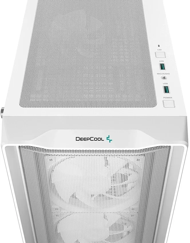 Корпус Deepcool CC560 Mesh V2 белый без БП ATX 4x120mm 5x140mm 2xUSB3.0 audio bott PSU - фото 7