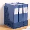 Лоток вертикальный Deli E9843 BLUE 3отд. сборный для бумаг 250x257x275мм синий пластик - фото 6