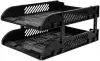Лоток горизонтальный Deli E9212 BLACK сборный для бумаг 325x241x155мм черный пластик упак.:2шт пластиковый пакет - фото 7
