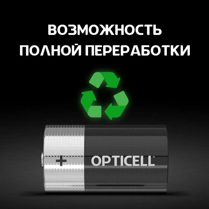 Батарея Opticell Basic LR20 D 2шт блистер - фото 6