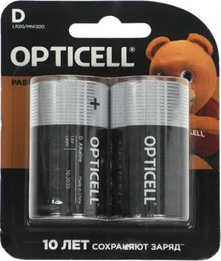 Батарея Opticell Basic LR20 D 2шт блистер - фото 8