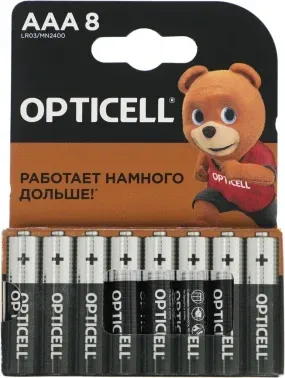 Батарея Opticell Basic LR03 AAA 8шт блистер - фото 8