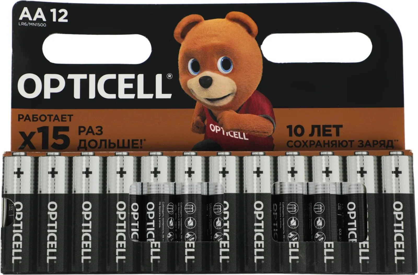 Батарея Opticell Basic LR6 AA 12шт блистер - фото 1
