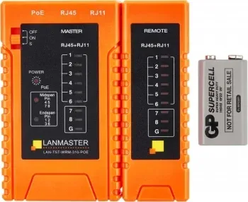 Тестер кабельный Lanmaster LAN-TST-WRM-310-POE - фото 6