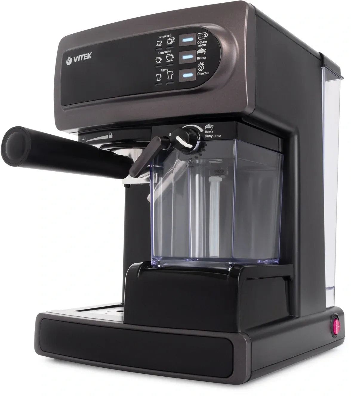 Кофеварка рожковая Vitek VT-1517 VT 1238Вт фиолетовый - фото 5