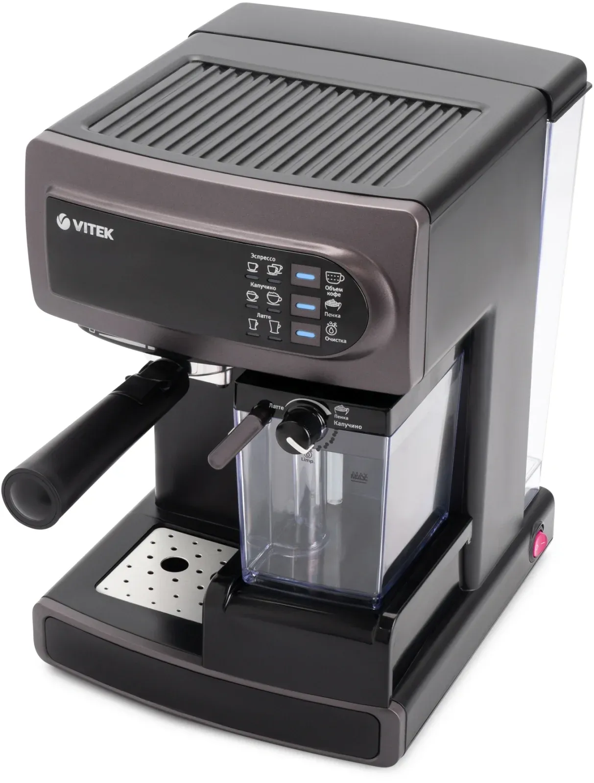 Кофеварка рожковая Vitek VT-1517 VT 1238Вт фиолетовый - фото 6