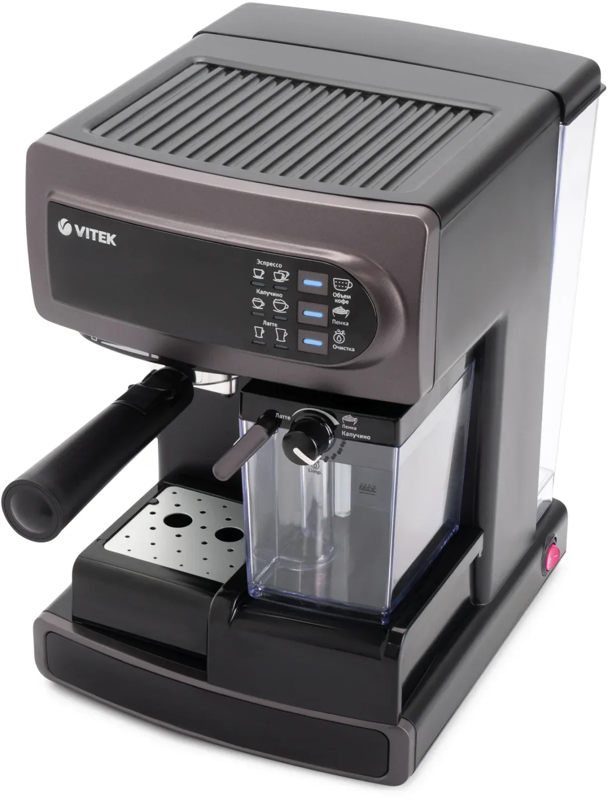Кофеварка рожковая Vitek VT-1517 VT 1238Вт фиолетовый - фото 7