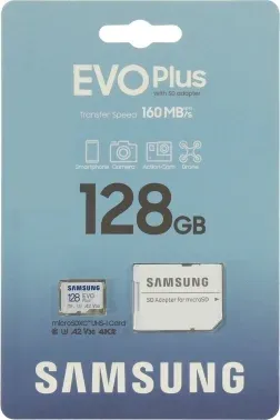 Флеш карта microSDXC 128GB Samsung MB-MC128SA/EU EVO Plus + adapter - фото 5