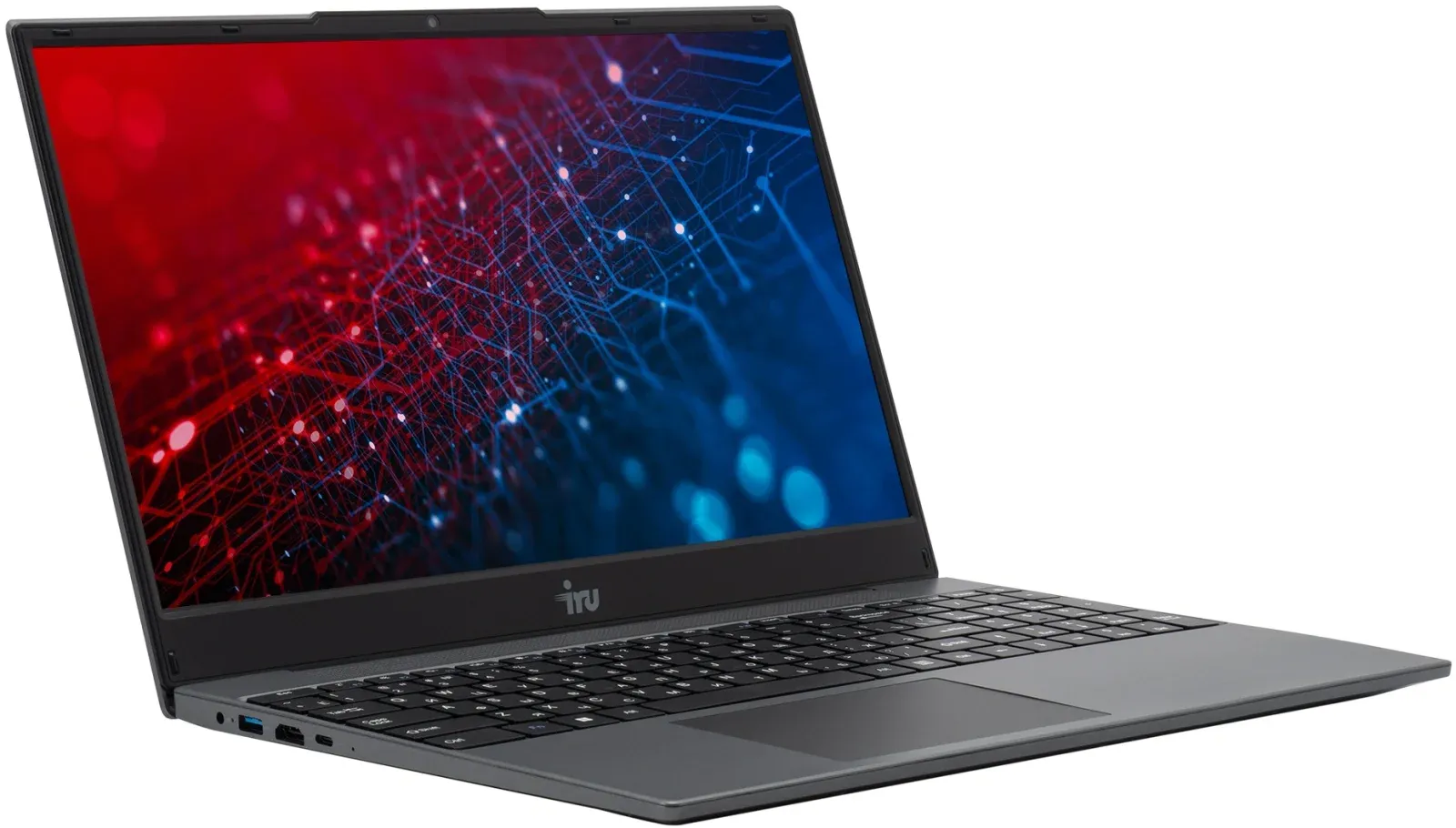 Ноутбук IRU Калибр 15PH Ryzen 5 5500U 8Gb SSD256Gb AMD Radeon Graphics 15.6 IPS FHD 1920x1080 FreeDOS black WiFi BT Cam 4350mAh 2054000 - фото 2