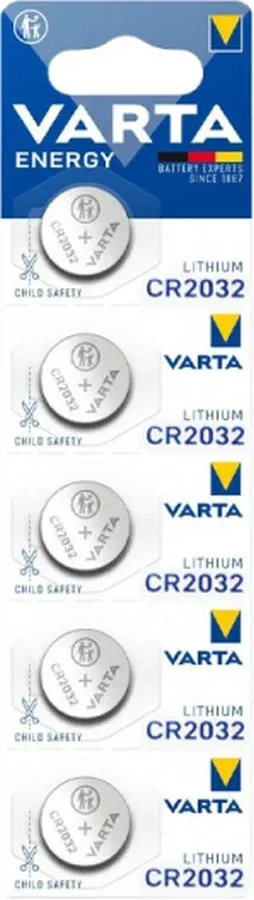 Батарейки Элементы питания VARTA CR2032 BL5 Lithium 3V - фото 1
