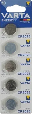 Батарея Varta Energy CR2025 BL5 Lithium 3V CR2025 5шт блистер - фото 2