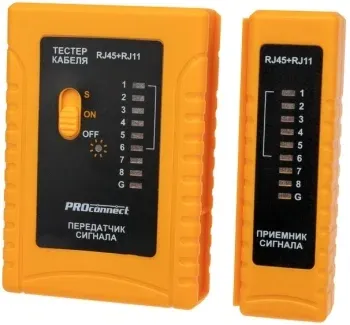 Тестер кабельный PROconnect 12-1006-4 оранжевый/черный - фото 4