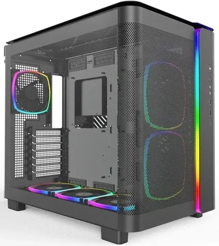 Корпус Montech King 95 Pro черный без БП ATX 7x120mm 2x140mm 2xUSB3.0 audio bott PSU - фото 2