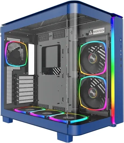 Корпус Montech King 95 Pro голубой без БП ATX 7x120mm 2x140mm 2xUSB3.0 audio bott PSU - фото 1