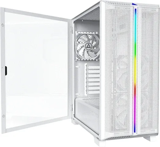 Корпус Montech Sky One Lite белый без БП ATX 5x120mm 5x140mm 2xUSB3.0 audio bott PSU - фото 3