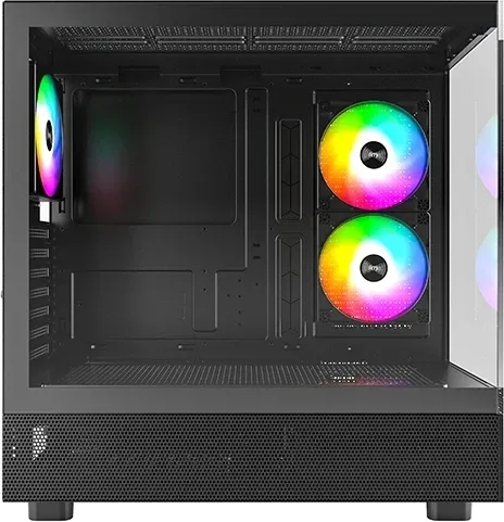 Корпус Montech XR черный без БП ATX 3x120mm 2xUSB3.0 audio bott PSU - фото 3
