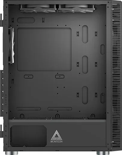 Корпус Montech X3 Glass черный без БП ATX 3x140mm 2xUSB2.0 1xUSB3.0 audio bott PSU - фото 2