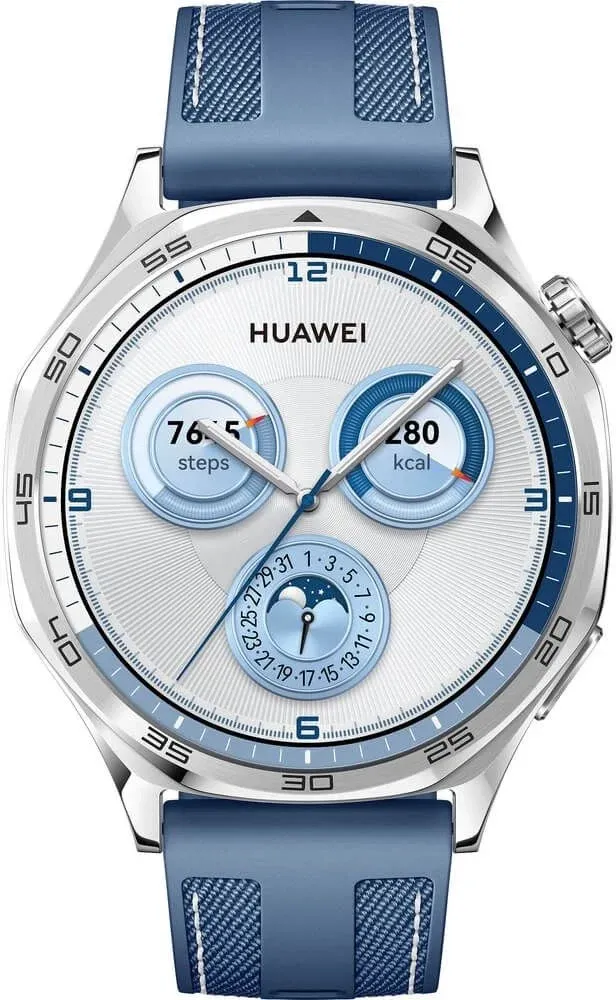 Смарт-часы Huawei Watch GT 5 Vili-B19W 1.43 AMOLED корп.серебристый рем.синий разм.брасл.:140-210мм 55020DGJ - фото 3