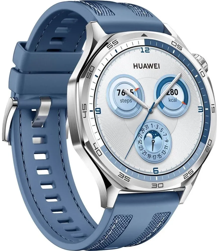 Смарт-часы Huawei Watch GT 5 Vili-B19W 1.43 AMOLED корп.серебристый рем.синий разм.брасл.:140-210мм 55020DGJ - фото 4