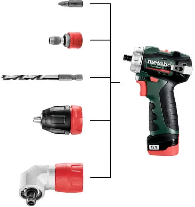 Дрель-шуруповерт Metabo Power Maxx BS 12 BL Q аккум. патрон:быстрозажимной кейс в комплекте 601749500 - фото 2