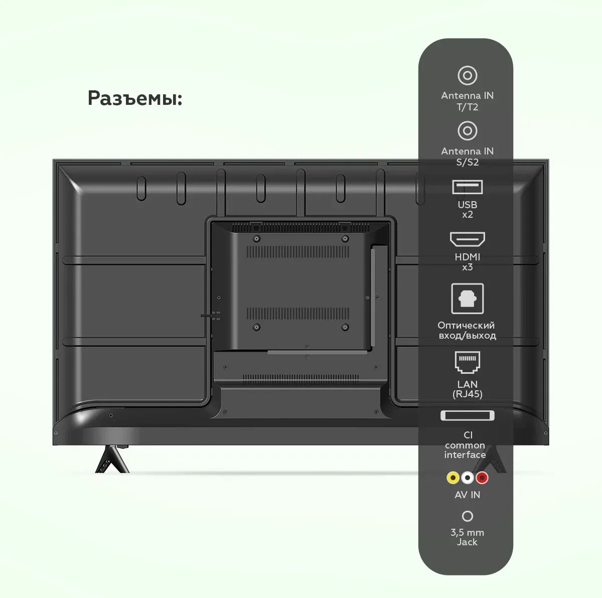 Телевизор LED BQ 50 50FS32B Frameless черный/черный 4K Ultra HD 60Hz DVB-T DVB-T2 DVB-C DVB-S2 3D USB WiFi Smart TV - фото 8