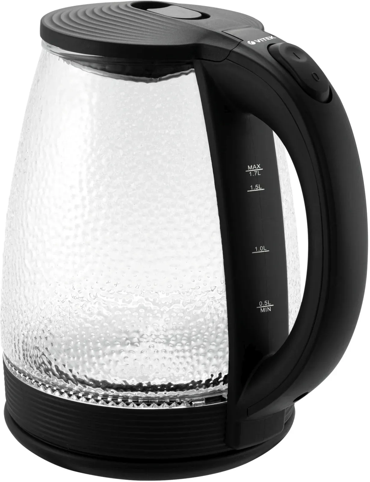 Чайник электрический Vitek VT-7003 1.7л. 2200Вт черный корпус: стекло - фото 5