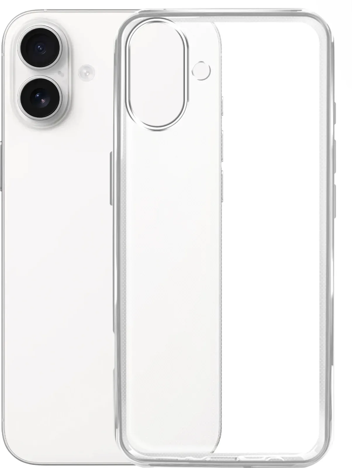 Чехол клип-кейс BoraSCO для Apple iPhone 16 Plus Silicone Case прозрачный 73522 - фото 1