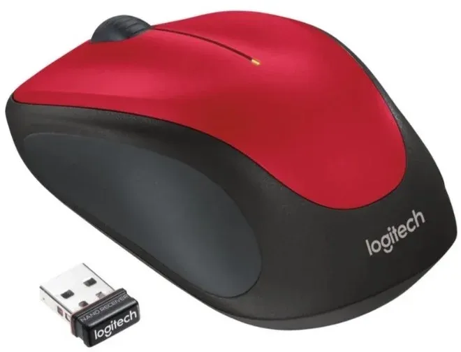 Мышь Logitech M235 красный/черный оптическая 1000dpi беспров. USB для ноутбука 2but 910-007130 - фото 2