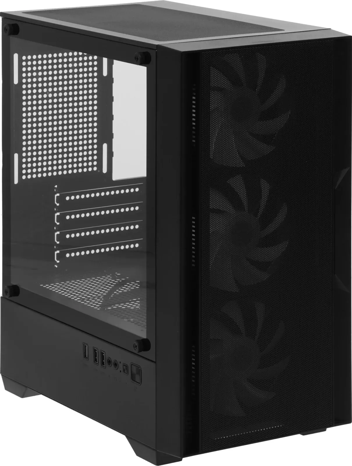 Корпус Accord ACC-ZCU1B черный без БП mATX 5x120mm 2xUSB3.0 1xUSB3.1 audio bott PSU - фото 5