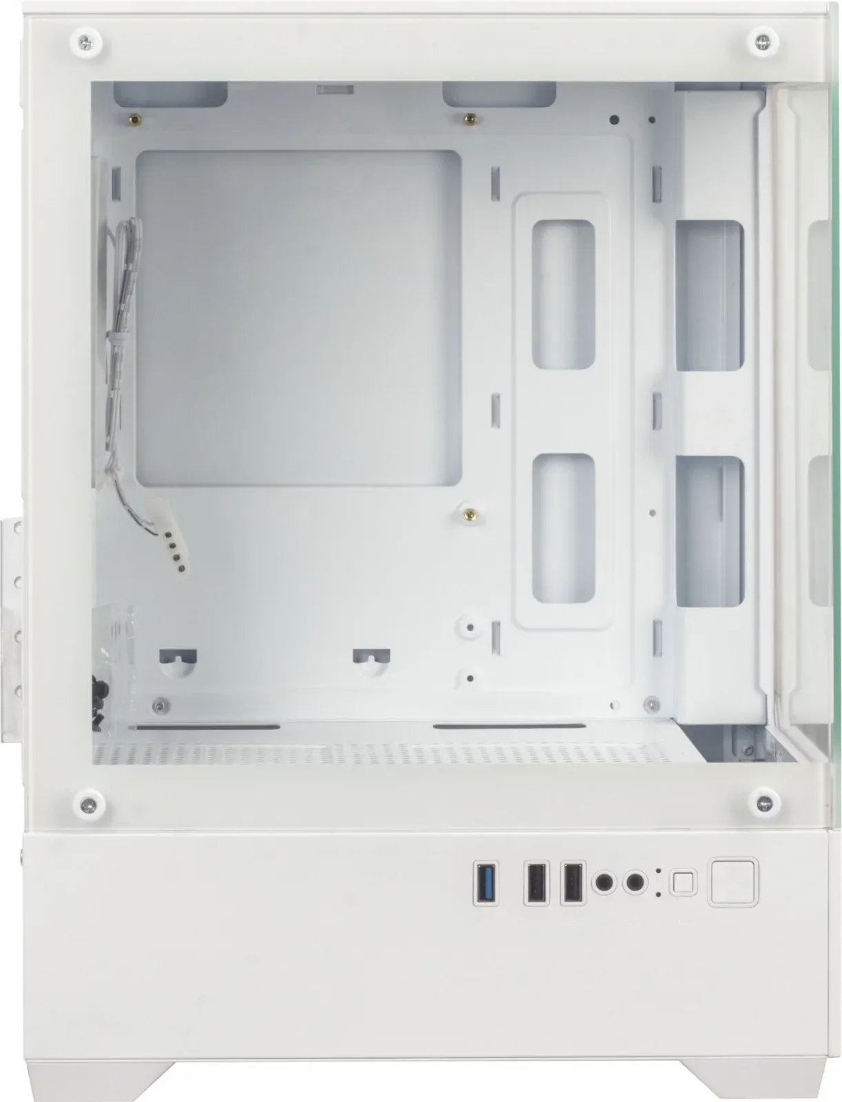 Корпус Accord ACC-ZCU2W белый без БП mATX 5x120mm 2xUSB2.0 1xUSB3.0 audio bott PSU - фото 4