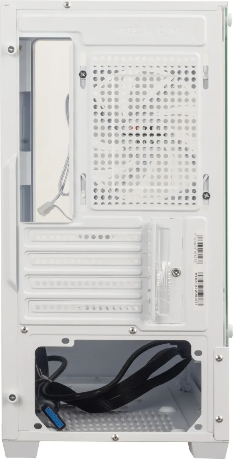 Корпус Accord ACC-ZCU2W белый без БП mATX 5x120mm 2xUSB2.0 1xUSB3.0 audio bott PSU - фото 5