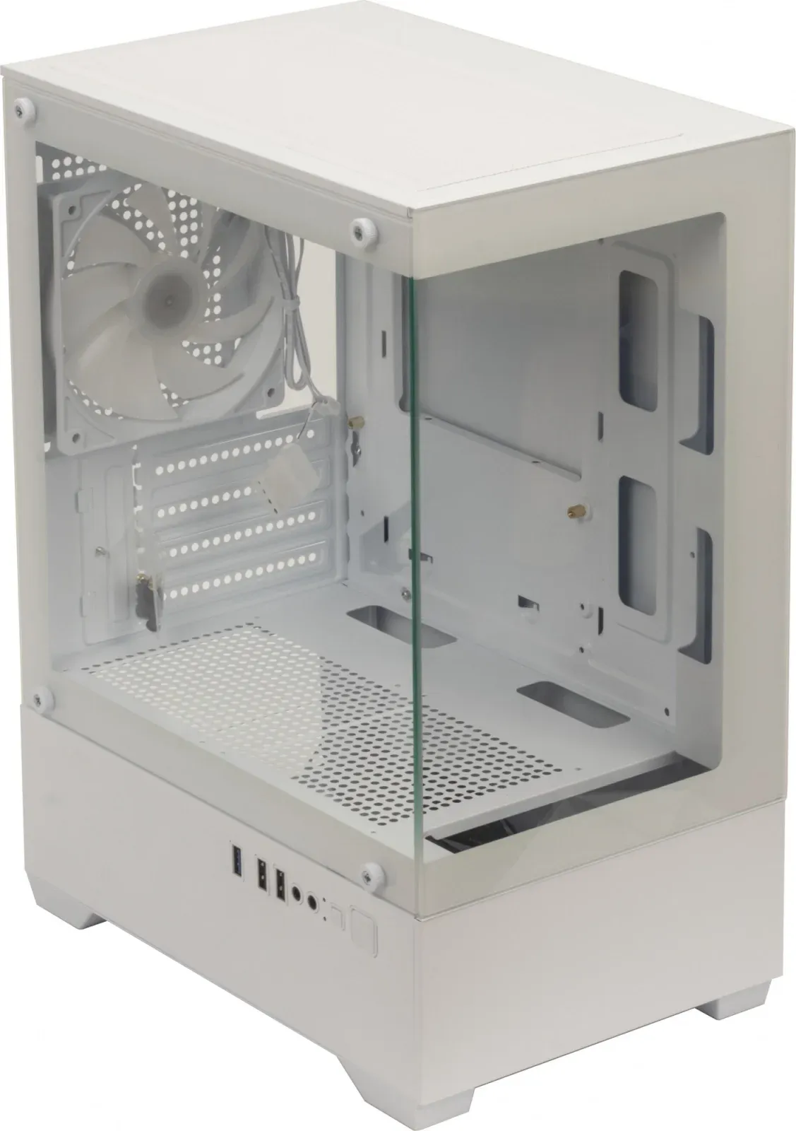 Корпус Accord ACC-ZCU2W белый без БП mATX 5x120mm 2xUSB2.0 1xUSB3.0 audio bott PSU - фото 7