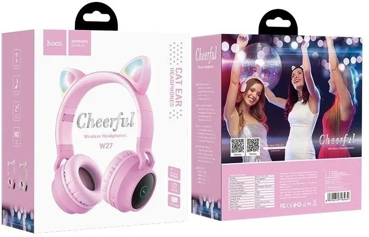 Гарнитура накладные Hoco W27 Cat серый беспроводные bluetooth накладные 18457 - фото 5