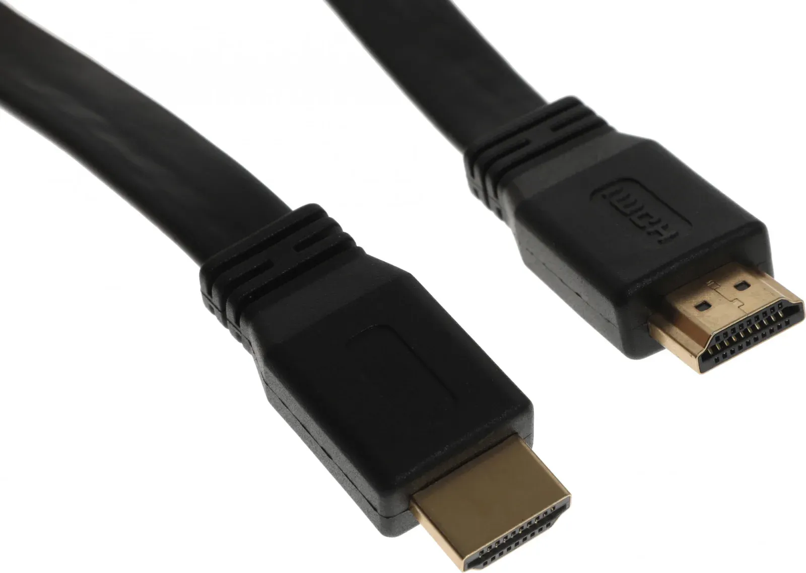 Кабель аудио-видео Buro BU-HDMI-FLAT-v1.4-1.5m HDMI m/HDMI m 1.5м. черный - фото 1