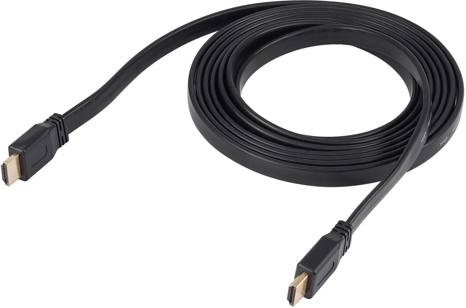 Кабель аудио-видео Buro BU-HDMI-FLAT-v1.4-3m HDMI m/HDMI m 3м. черный - фото 5