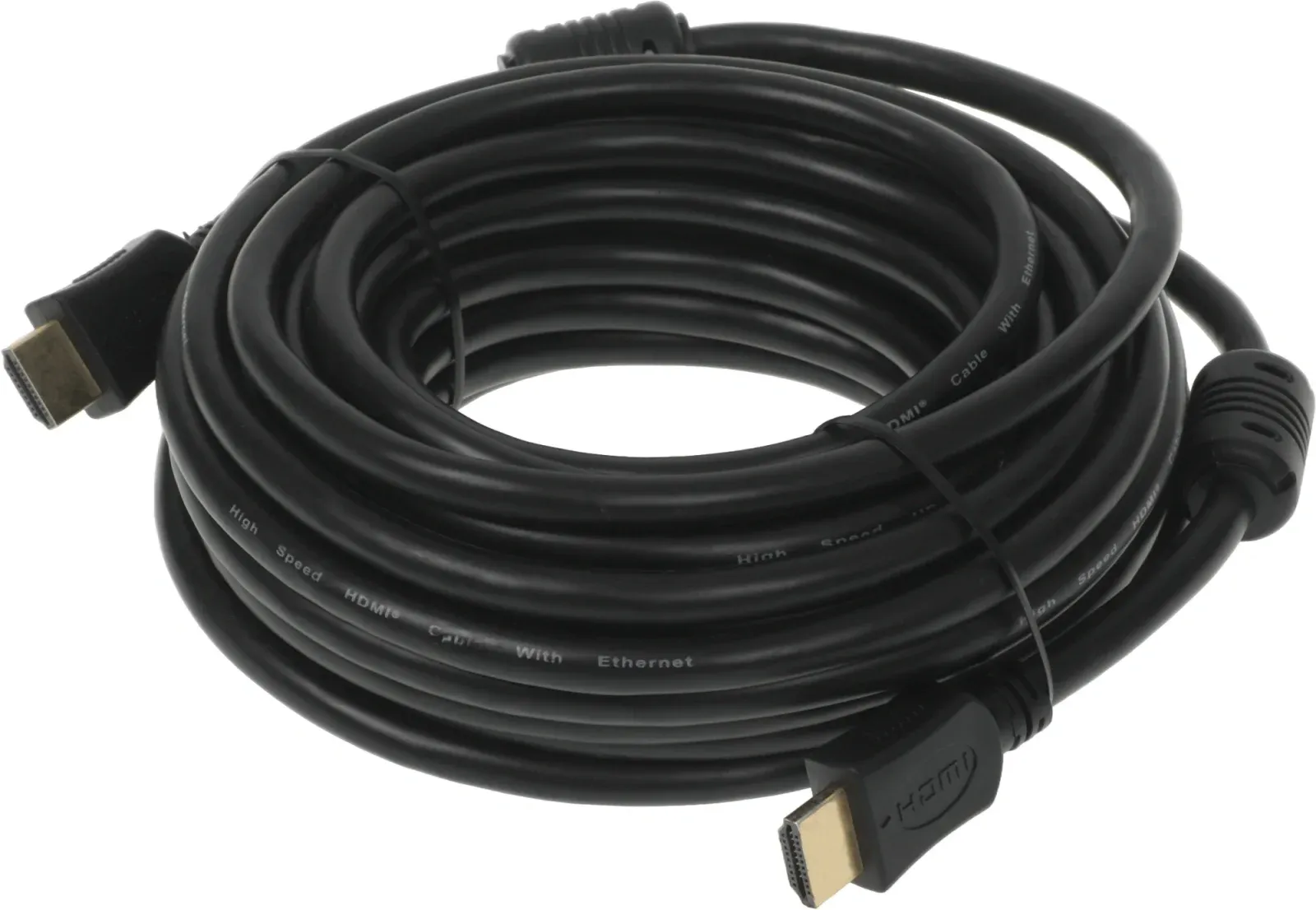 Кабель аудио-видео Buro BU-HDMI-v1.4-10M-FF HDMI m/HDMI m 10м. феррит.кольца позолоч.конт. черный - фото 3