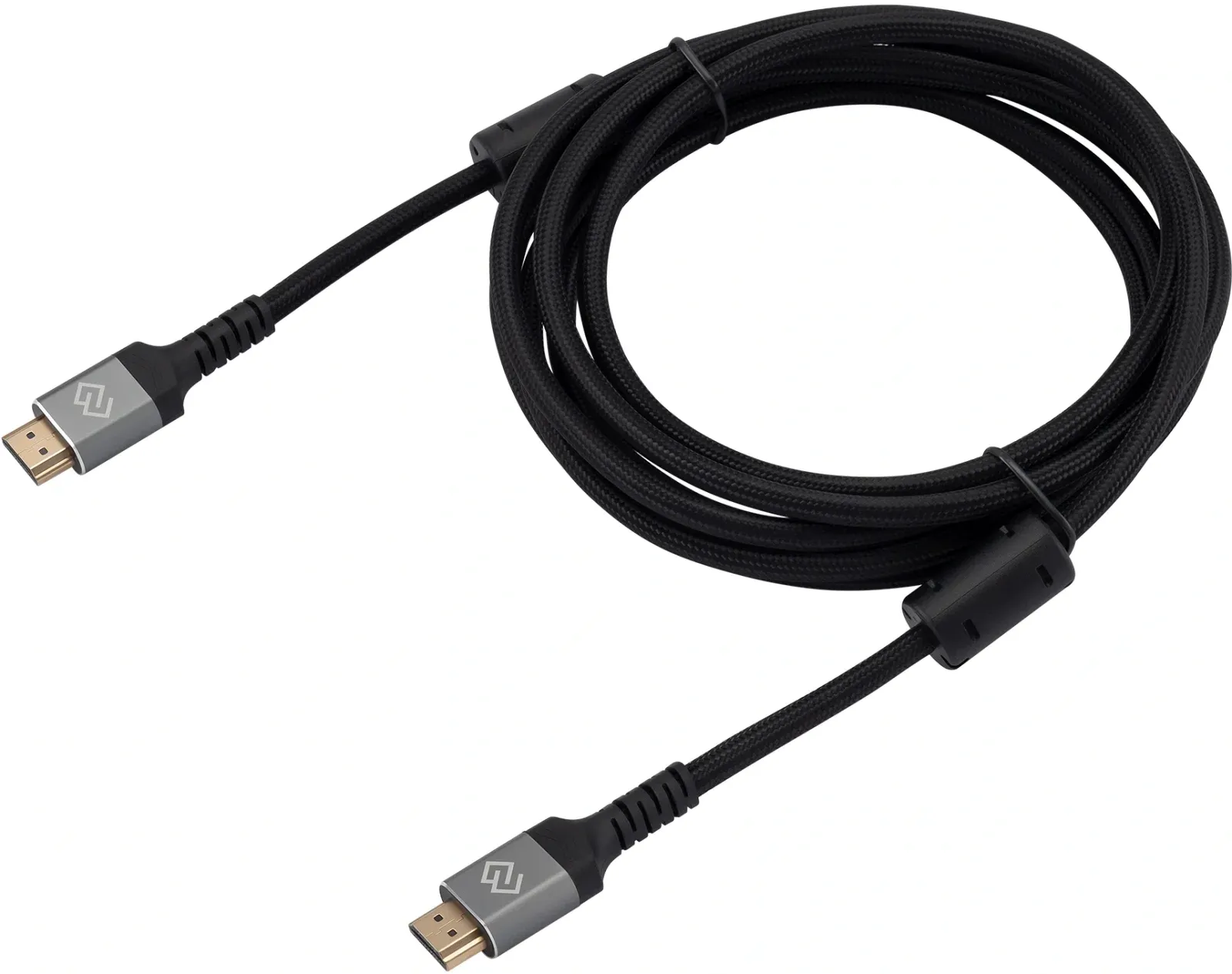 Кабель аудио-видео Digma HDMI m/HDMI m 3м. феррит.кольца позолоч.конт. черный D-HDMI-2FF-V2.1-3M - фото 1