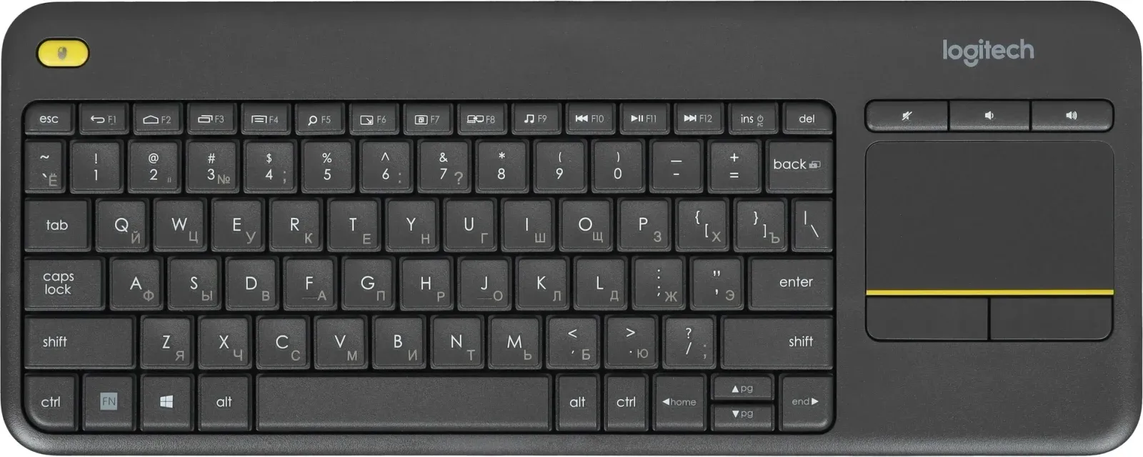 Клавиатуры LOGITECH K400 Plus черный - фото 1
