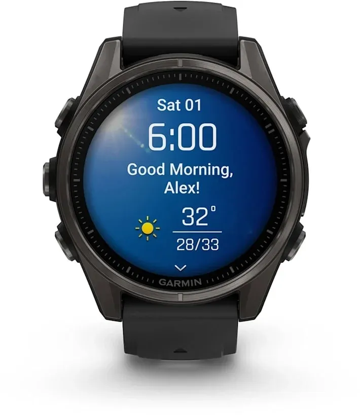 Смарт-часы Garmin Fenix 8 43мм 1.3 AMOLED корп.черный рем.черный разм.брасл.:108-182мм 010-02903-21 - фото 2